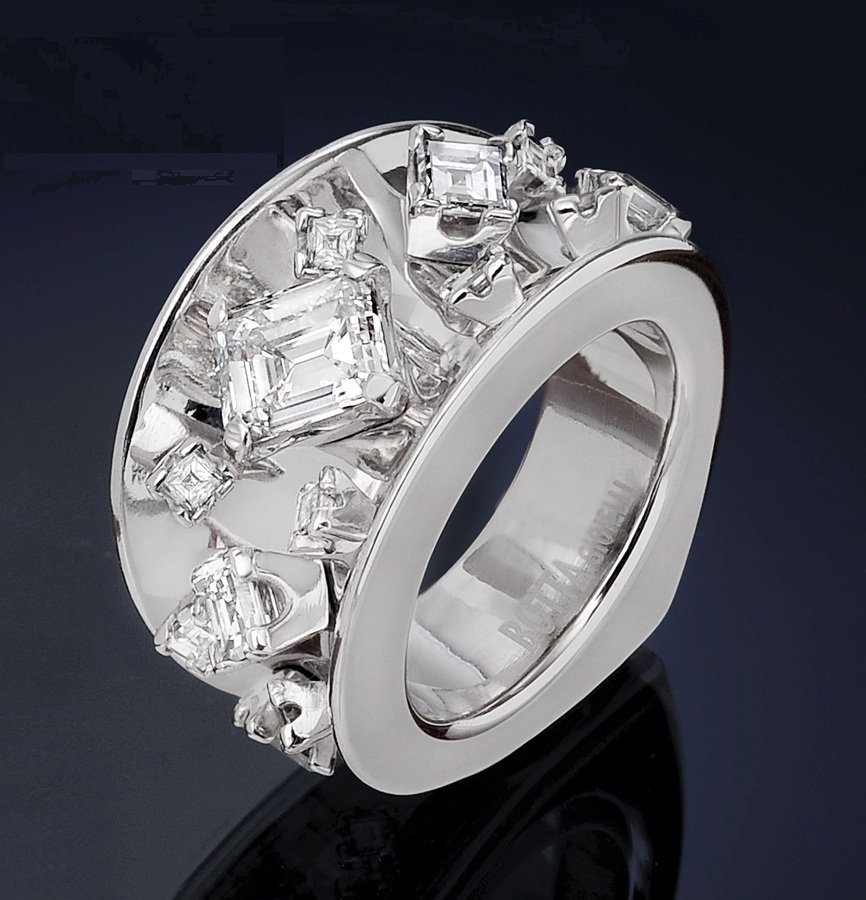 Βραδινό δαχτυλίδι - 18 καράτια Λευκός χρυσός - 2.74ct. tw. Διαμάντι (Φυσικό) - Διαμάντι #2.1