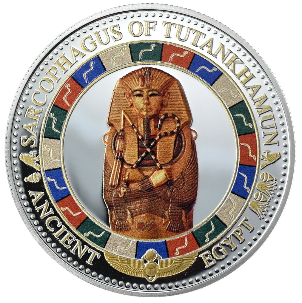 Salamon-szigetek. 2 Dollars 2015 Silver Proof 'Ancient Egypt - Sarcophagus of Tutankhamun' (Nincs minimálár) #1.0
