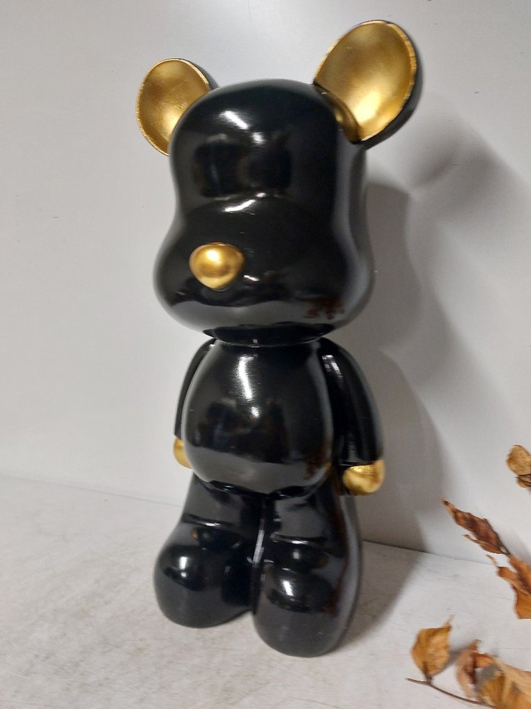 Estátua, black teddy bear - 48 cm - polyresin #3.2