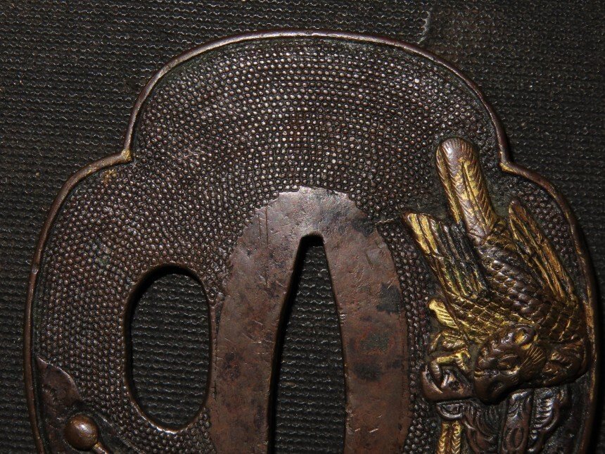 Κατάνα - Χαλκός - Bird of prey Tsuba : C4-828 - Ιαπωνία - Edo Period (1600-1868) #2.1