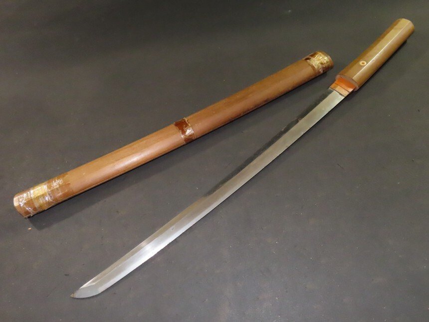 Κατάνα - Tamahagane - Wakizashi w/White Sheath : A5-596 - Ιαπωνία - Edo Period (1600-1868)  (χωρίς τιμή ασφαλείας) #1.0