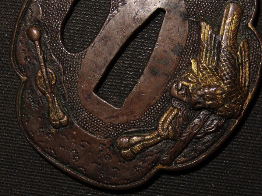 Κατάνα - Χαλκός - Bird of prey Tsuba : C4-828 - Ιαπωνία - Edo Period (1600-1868) #1.0