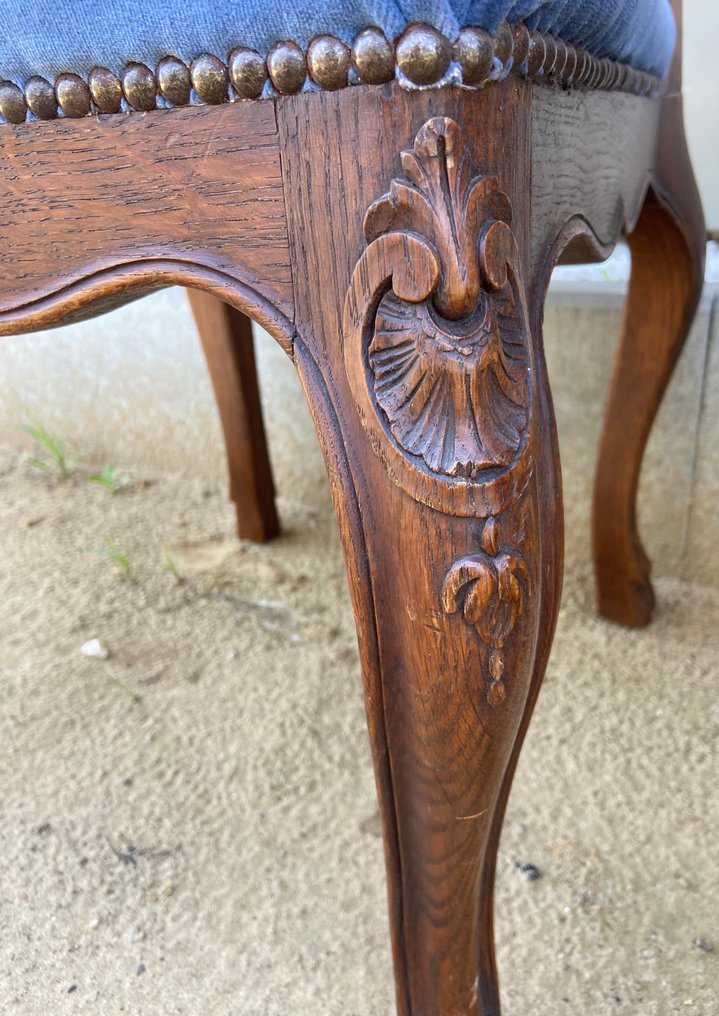 椅子 (3) - 木, 纺织品 - 3把Louis XV椅子 #2.1