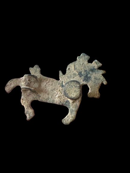 Αρχαία Ρωμαϊκή Μπρούντζος Αλογο-περόνη. Ισπανική άδεια εξαγωγής. - 3 cm #1.0