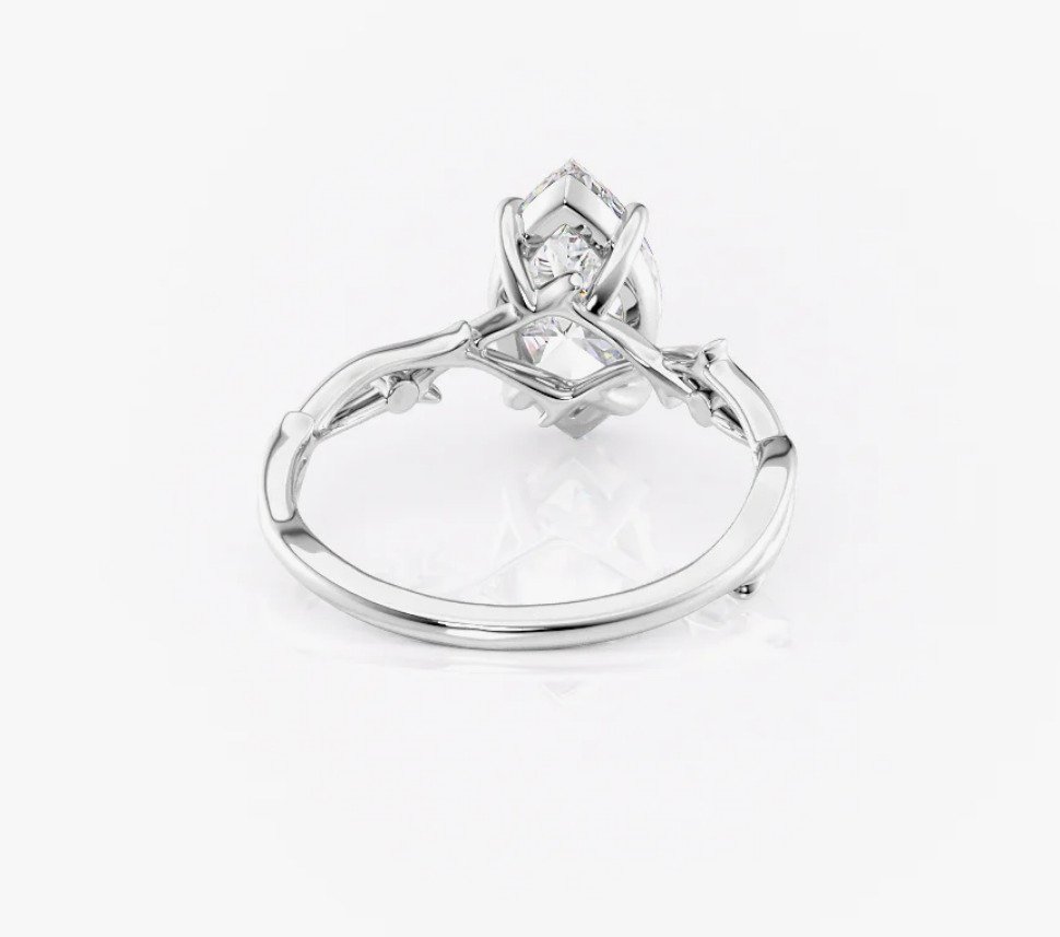 订婚戒指 - 14K包金 白金 -  1.09ct. tw. 钻石 (天然) - 钻石 - 1.09CTW VS1 #3.2