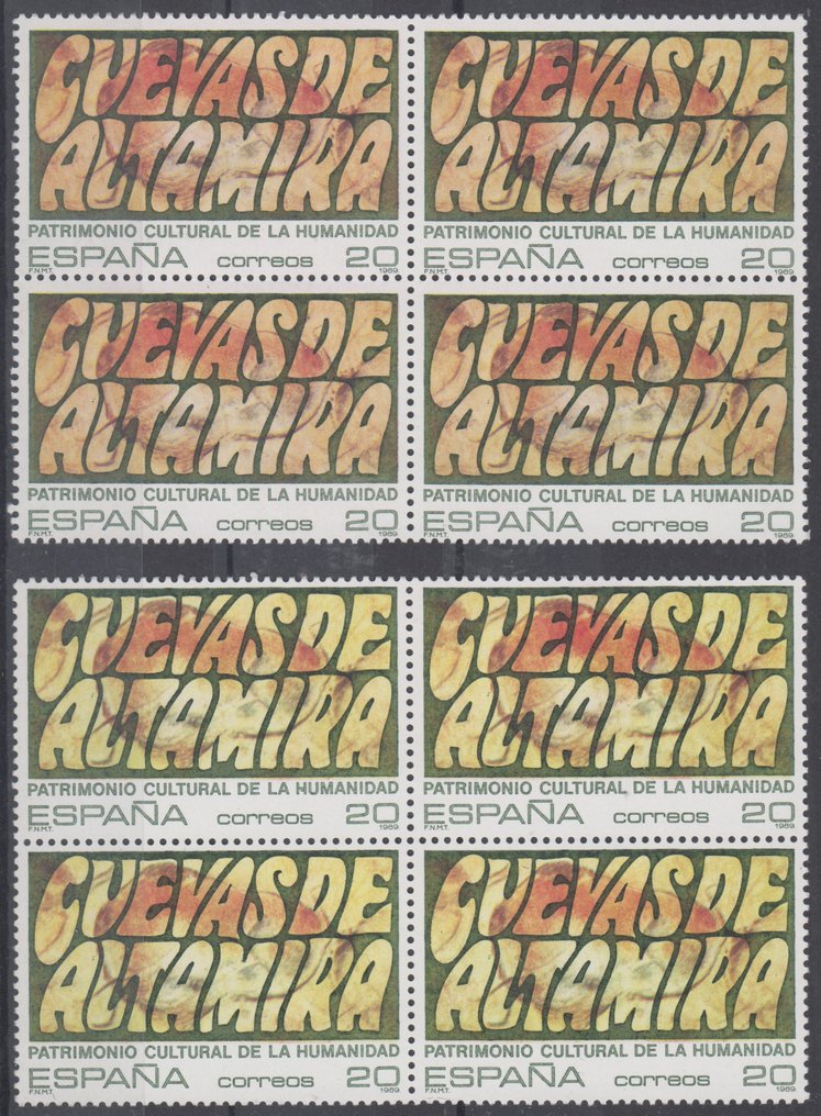 Ισπανία  - Συλλογή γραμματοσήμων του Δεύτερου Αιώνα. Ποικιλίες. - Edifil 2843 B4, 2863 B4, 3039 B4, 2591dw #3.2