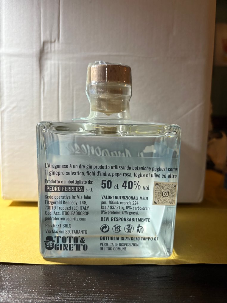 L'Aragonese Apulian Gin Classic + Limited Edition  - 70cl, 50cl - 2 pullojen #3.2