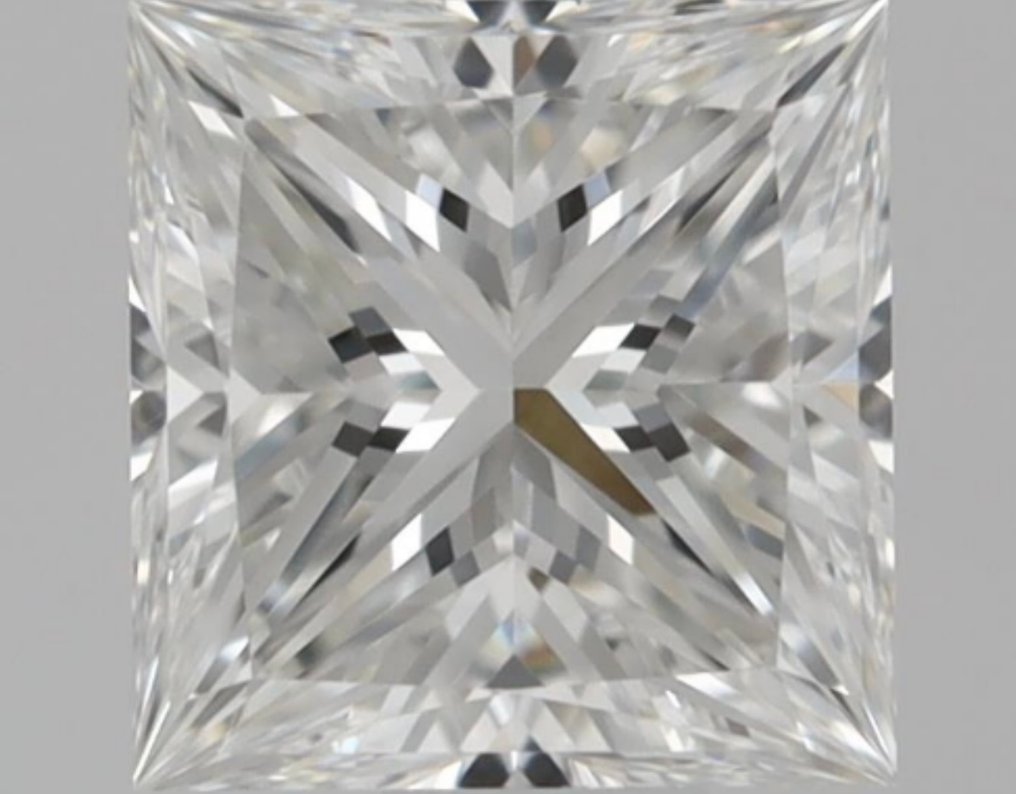 1 pcs Gyémánt  (Természetes)  - 0.45 ct - Négyzet - F - IF - Amerikai Gemmológiai Intézet (GIA) #1.0