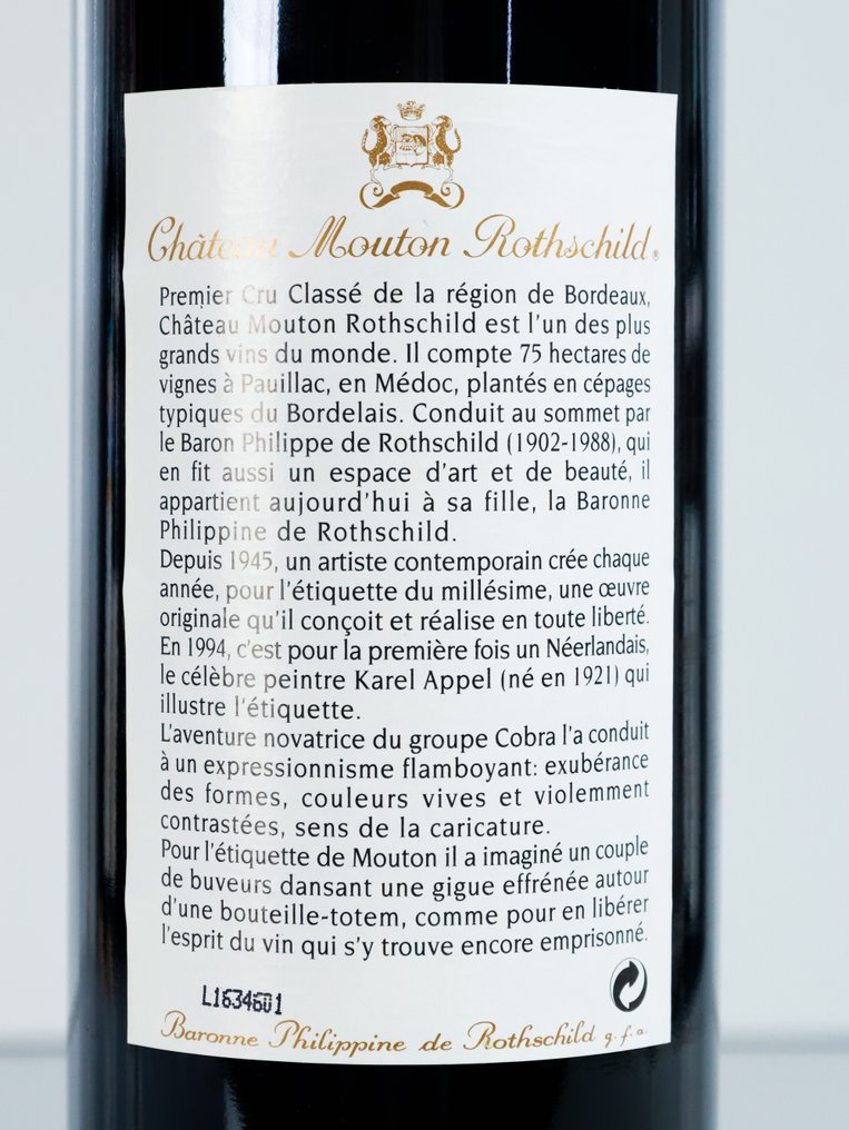 1994 Château Mouton Rothschild - Pauillac 1er Grand Cru Classé - 1 Pullo (0.75L) #3.2