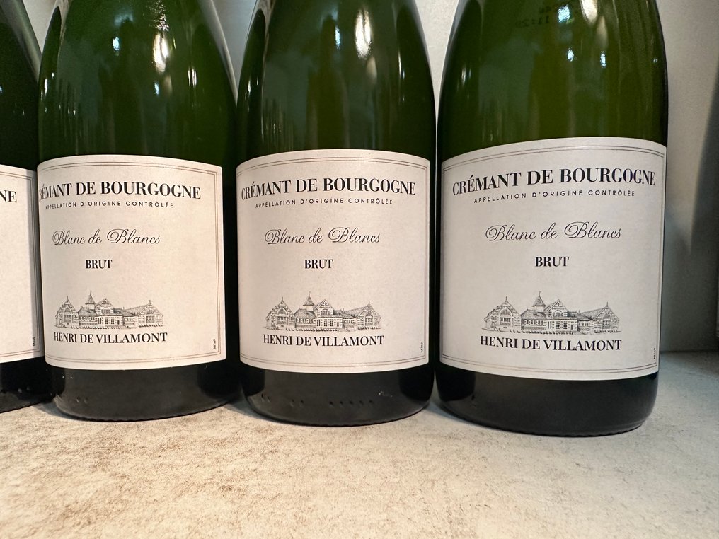 Henri de Villamont, Cremant de Bourgogne Blanc de Blancs - Burgunder Brut - 6 Flasker (0,75 l) #3.2