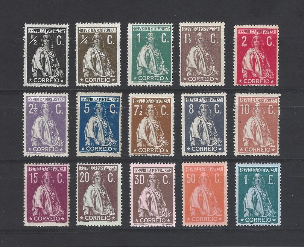Πορτογαλία 1912 - Ολοκληρωμένη σειρά Ceres. - Mundifil 206/220 #1.0
