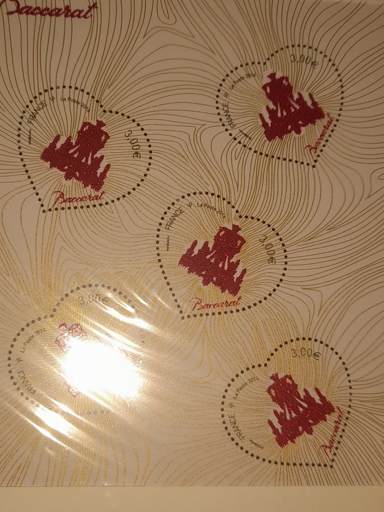 法国 2014 - 法国块 4883 号薄片，Baccarat 心形，在泡罩包装下。 #2.1