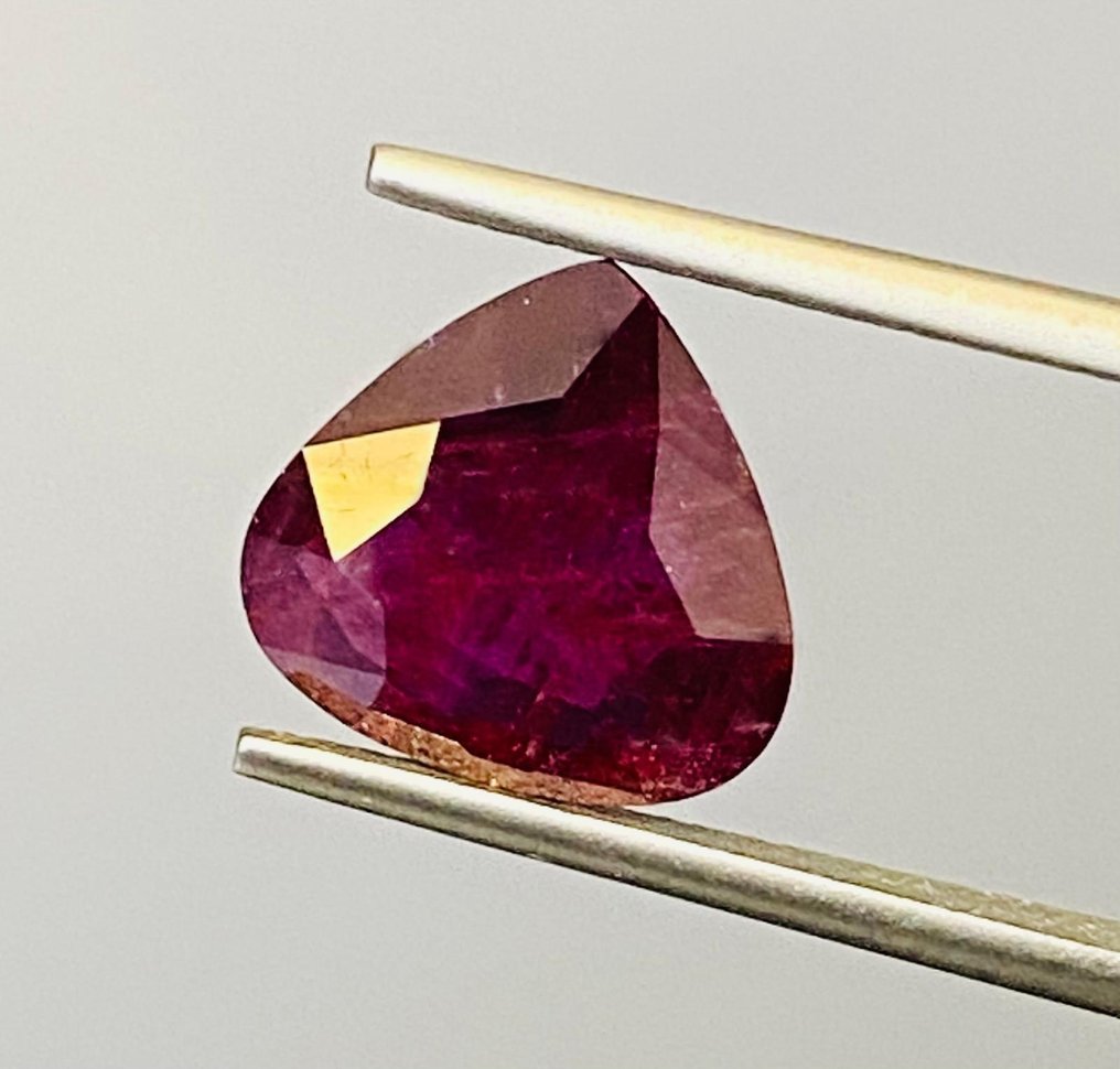 红宝石  - 5.09 ct - 莲花宝石实验室 - 丰富的红色 - 稀有肯尼亚宝石 #2.1