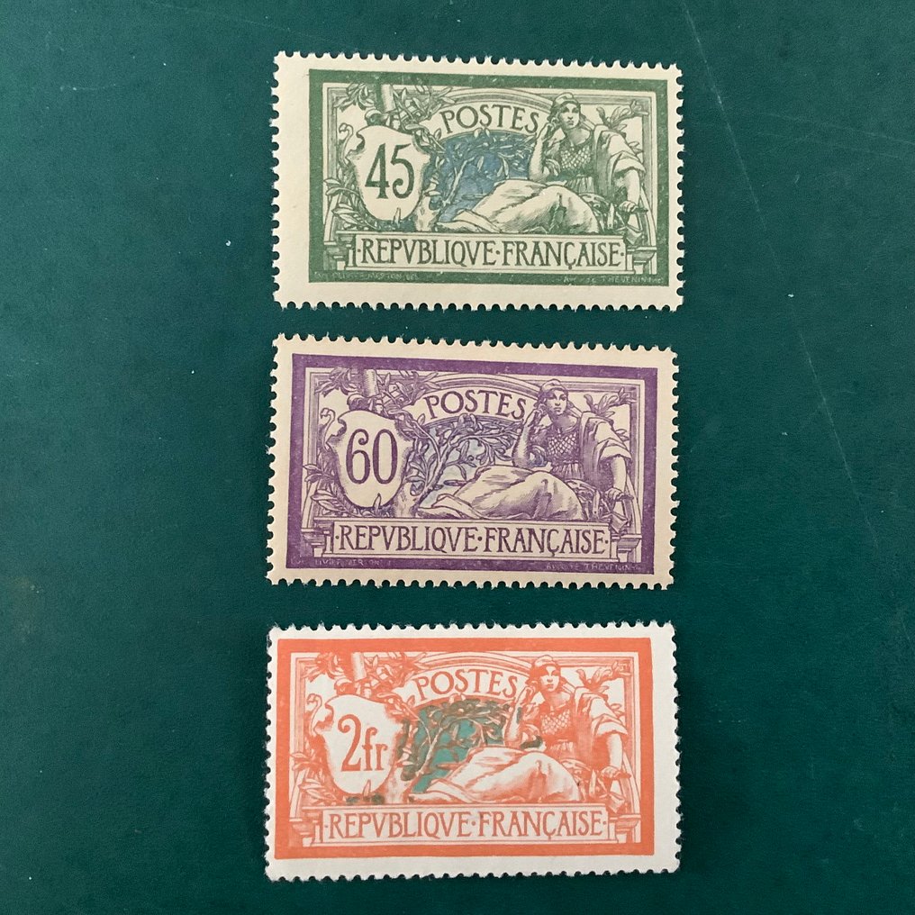 Francja 1907 - Merson - Yvert 143/145 #1.0