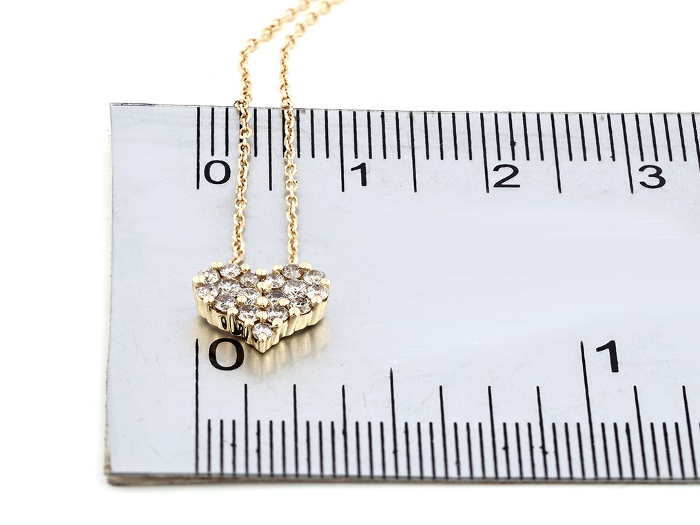 沒有保留價 - 吊墜頸鏈 - 14 克拉 黃金 - 0.32ct. tw. 鉆石 (天然) #4.3