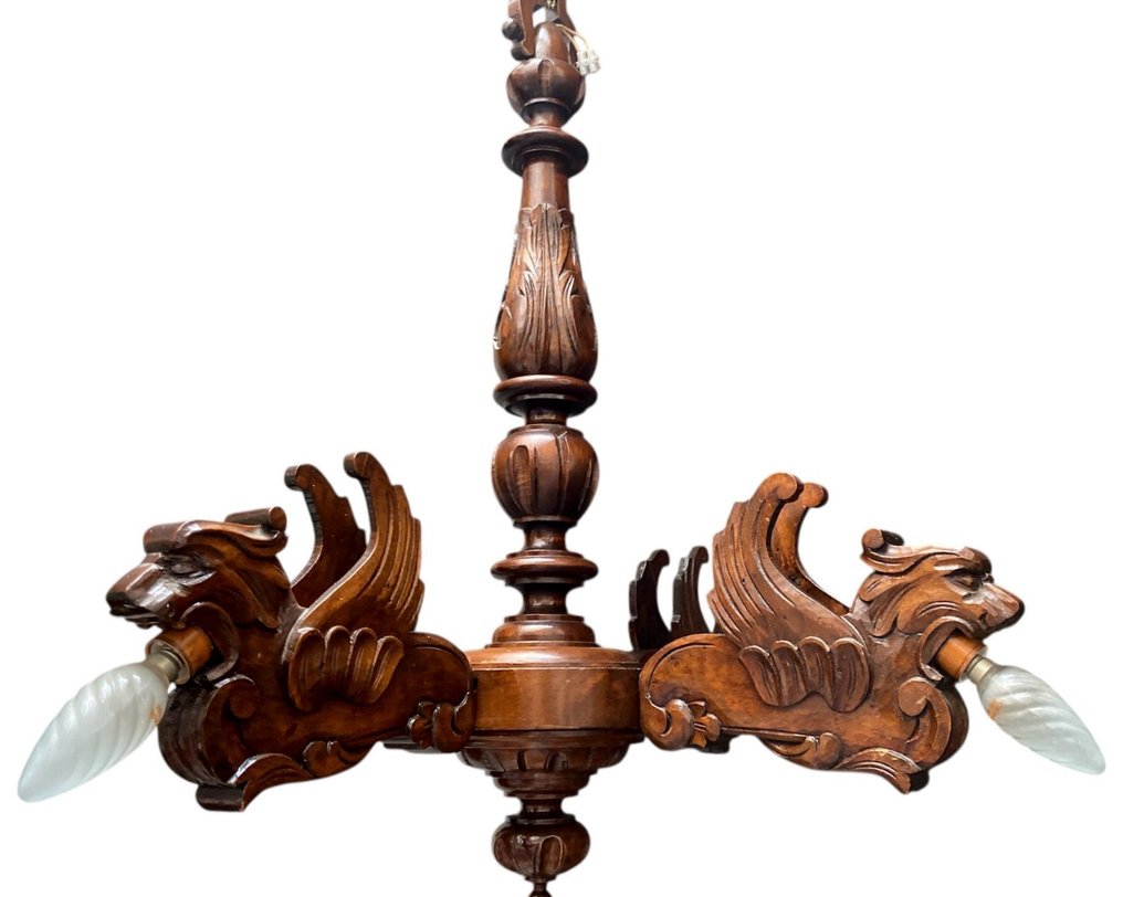 Araña - en madera maciza con figuras mitológicas #2.1