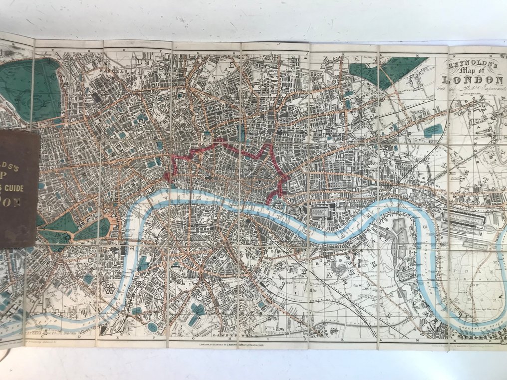Reynold / H. Martin - Reynolds's Map and Strangers Guide Through London. - 1852 #1.0