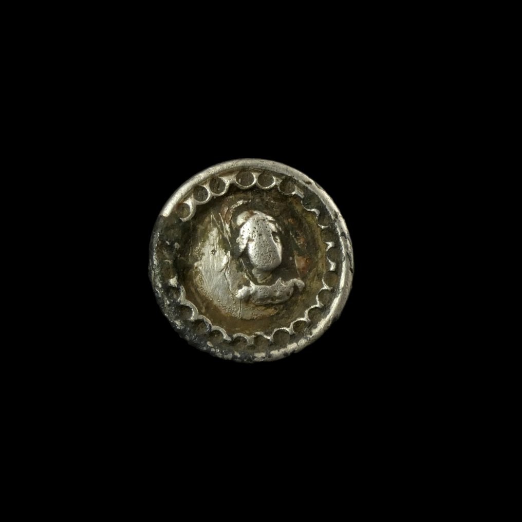 Αρχαία Ρωμαϊκή Ασημί Απομίμηση προτομής Athena Legionary #2.1