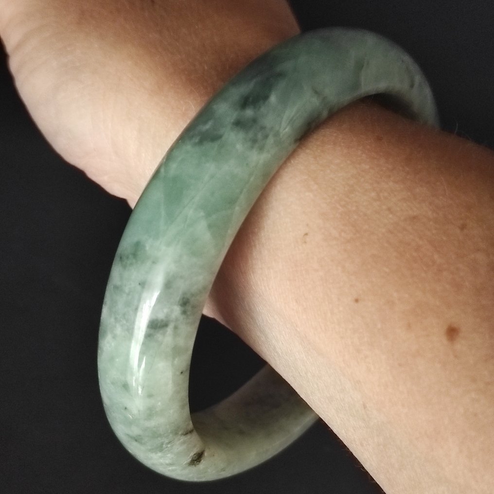 Νεφρίτης βραχιόλι - Ύψος: 20.5 cm- 82 g - (1) #4.3