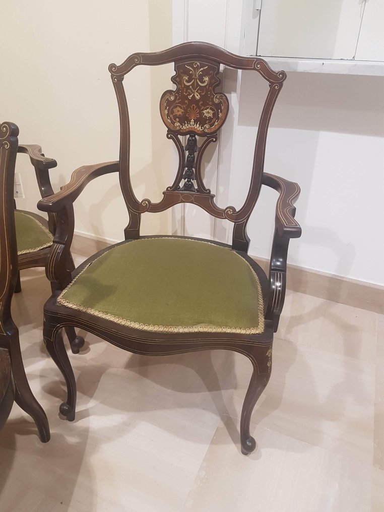 座位组 (5) - Sawbuck 椅 - 木 #4.3