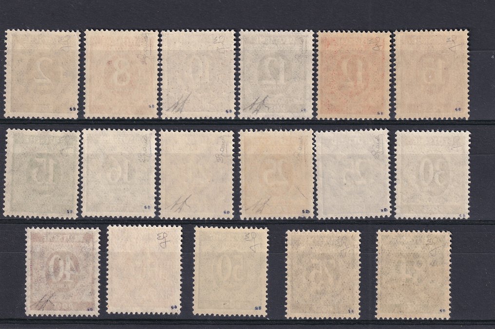 德国及殖民地 1948 - 英美地区，已加盖邮票的邮票，邮政角落全面覆盖。 #2.1