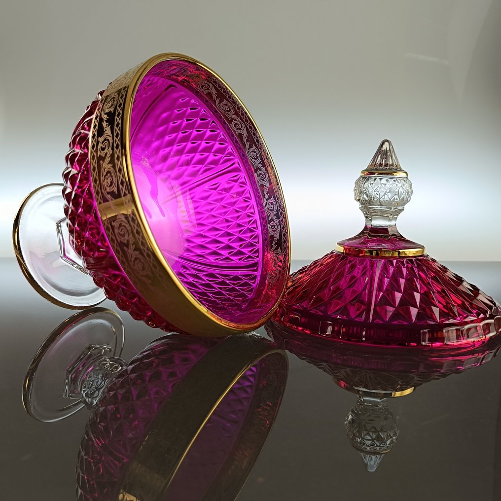 Secoloventesimo - 餅乾盒 - 24K金 - Fuchsia LOW Gold 糖果盒 #2.1