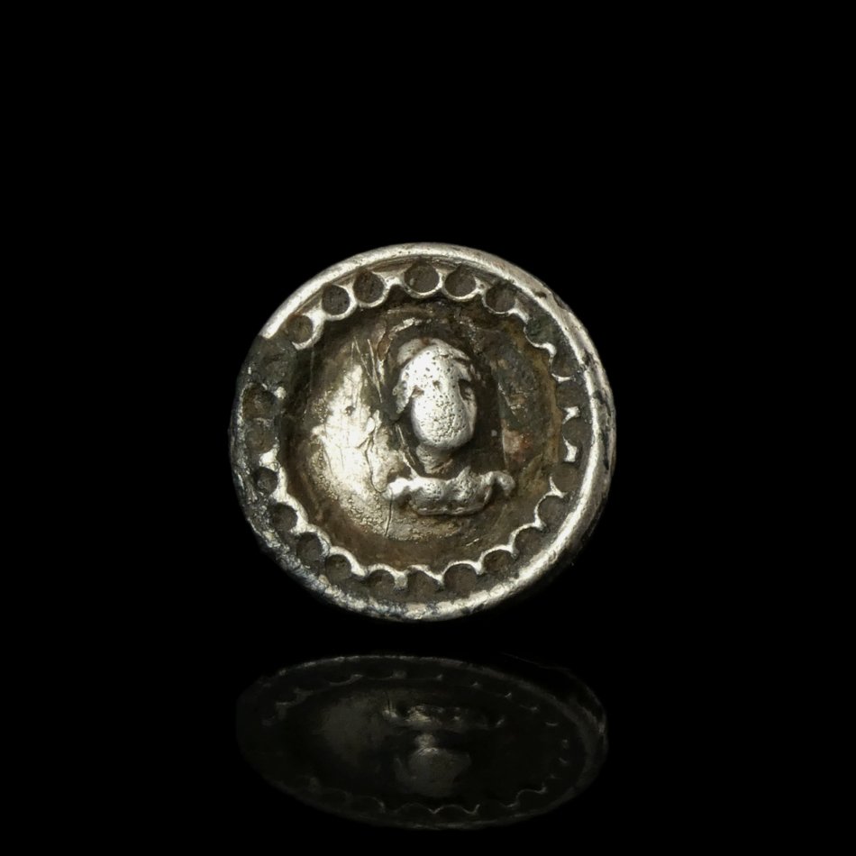 Αρχαία Ρωμαϊκή Ασημί Απομίμηση προτομής Athena Legionary #1.0