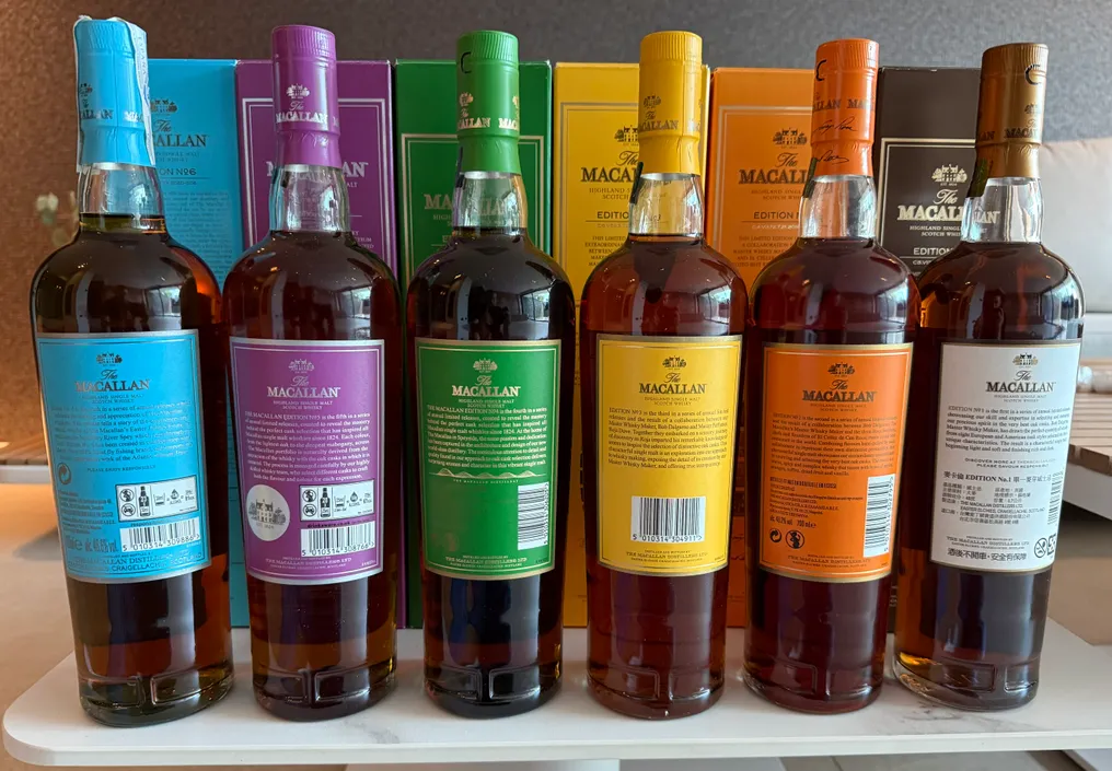 Macallan Edition No. 1 - No. 2 - No. 3 - No. 4 - No. 5 - No. 6 - 700ml - 6 bottles #2.1
