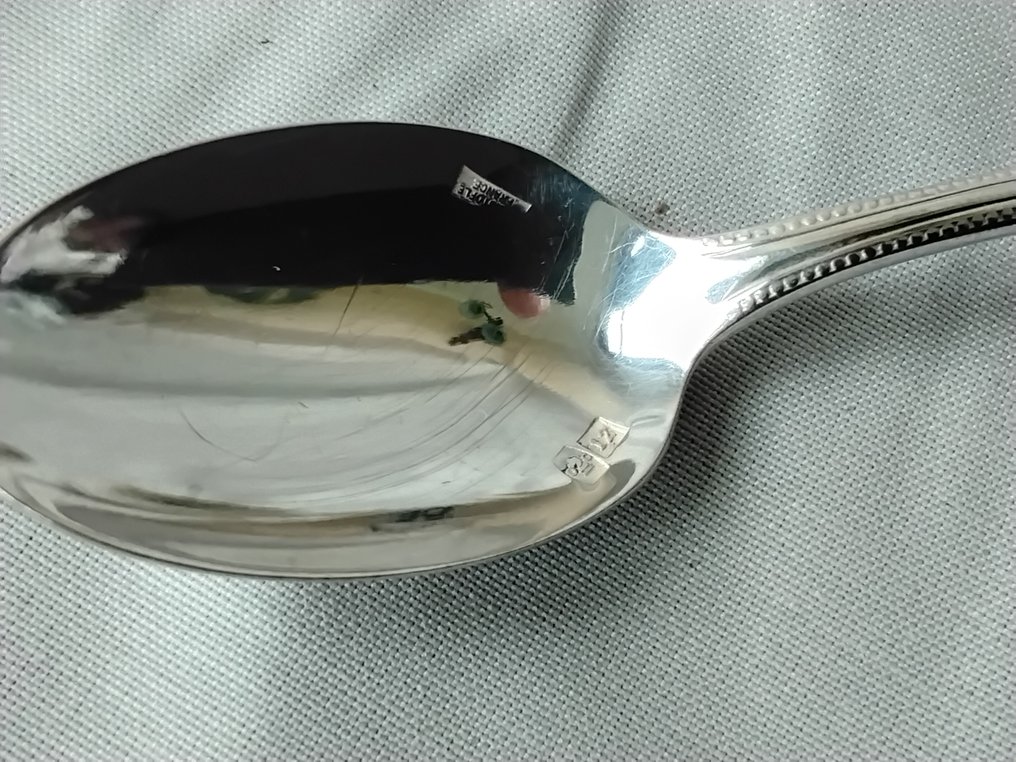 Christofle - Spoon (12) - pearls - Silverplated #3.2