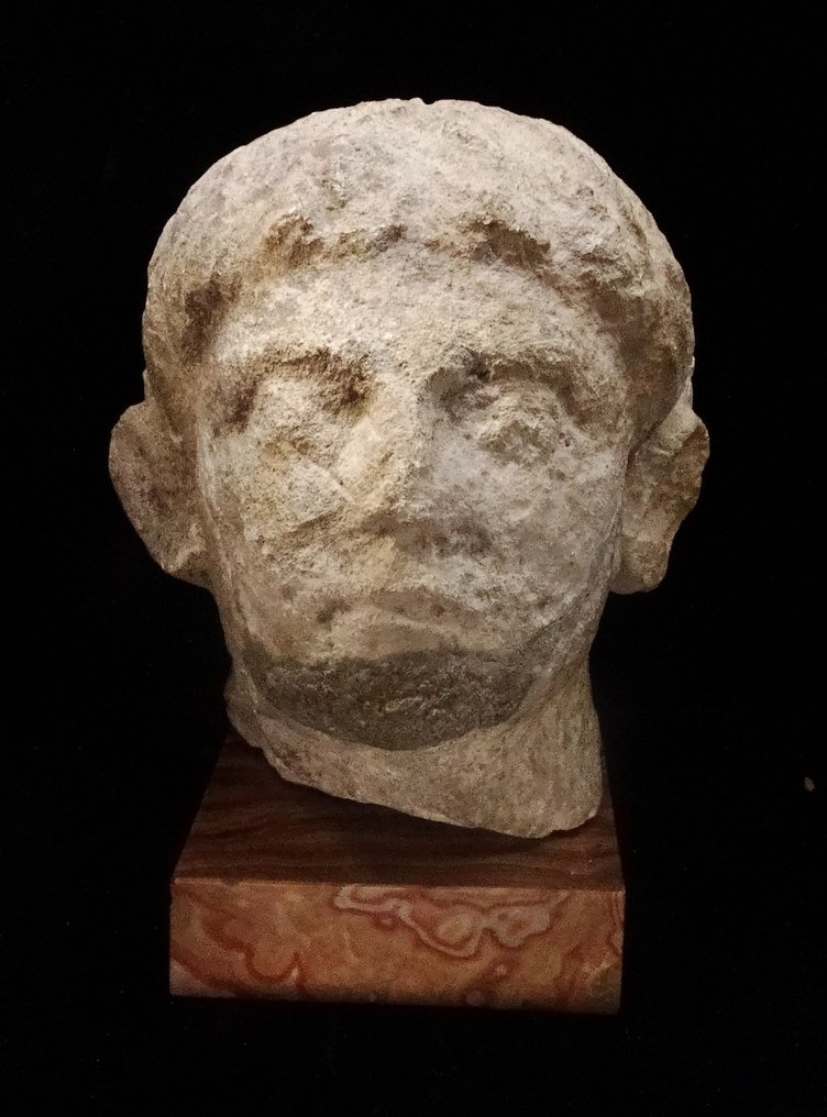 Αρχαία Ρωμαϊκή - Κεφάλι του Julius Claudius σε ασβεστόλιθο (10 π.Χ. / 54 μ.Χ.) - Ολόσωμο - ύψος 27 εκ. #2.1