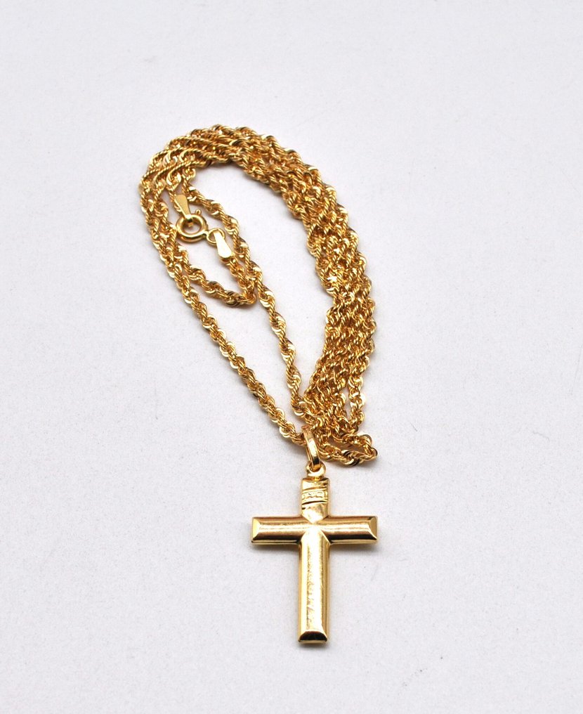 Halskette mit Anhänger - 18 kt Gelbgold #1.0