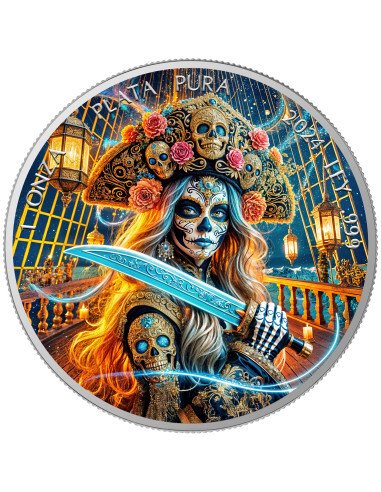Messico. 1 Onza 2024 Dia de los Muertos Corsair , 1 Oz (.999) #2.1