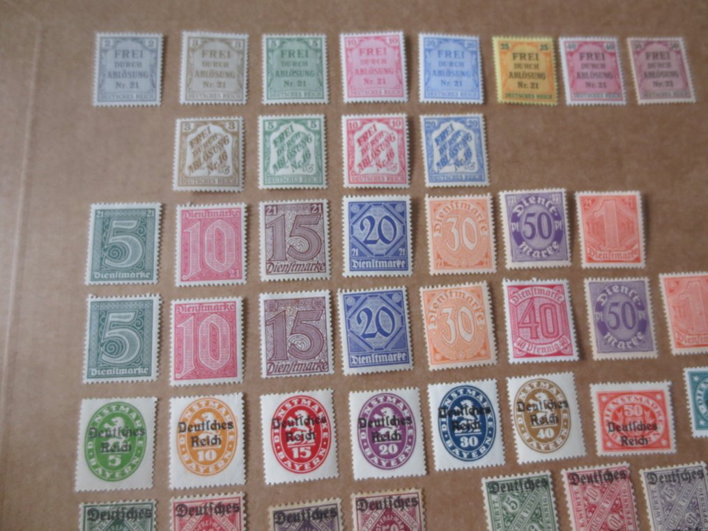 德意志帝國 1903/1944 - 德国帝国公务邮票收藏，几乎未使用，包括魏玛时期和第三帝国。 - ex Michel D1 / D177 #3.2