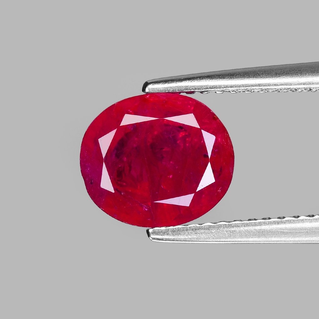 1 pcs Rood Robijn - 3.20 ct - Bellerophon Gemlab #1.0