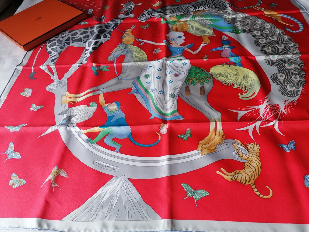 Hermès - HERMÈS STORY by Jonathan Burton, neuf - 印图开司米围巾 #1.0