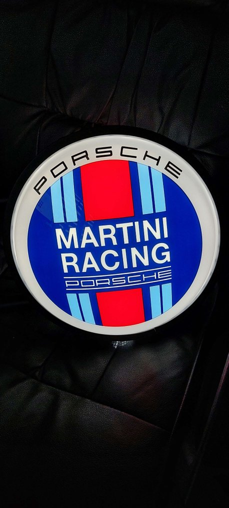 Deep pressed - Lighted sign - with old motiv Porsche/Martini Racing #1.0