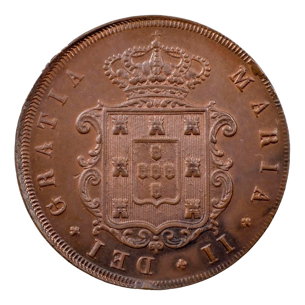 Portugal. D. Maria II (1834-1853). XX Reis 1847 - Free Shipping (Worldwide) #1.0