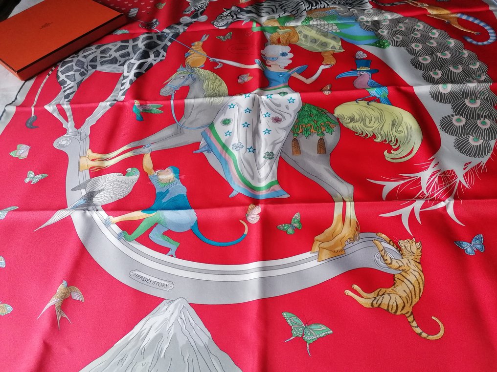 Hermès - HERMÈS STORY by Jonathan Burton, neuf - 印图开司米围巾 #2.1