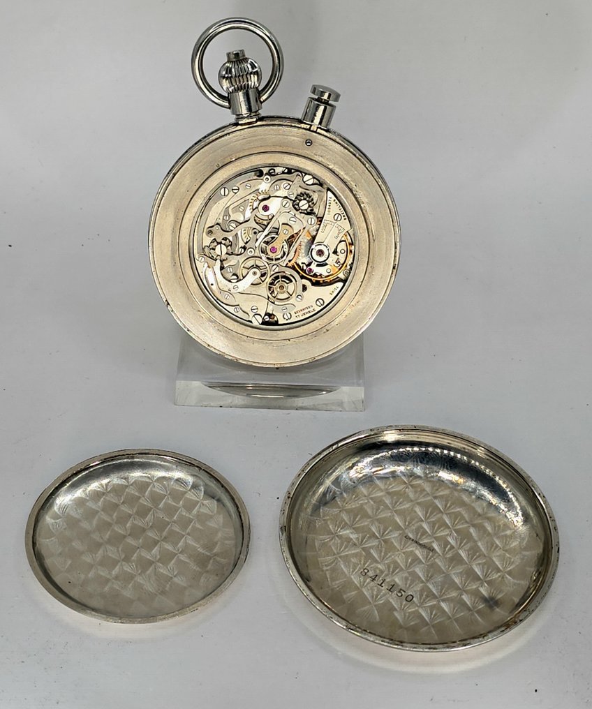 Breitling Chronometer - Kriegszeit WW2 - große Taschenuhr - Rattrapante-Chronograph - Kal. Breitling - Schweiz um 1940 - 1900-1949 #4.3