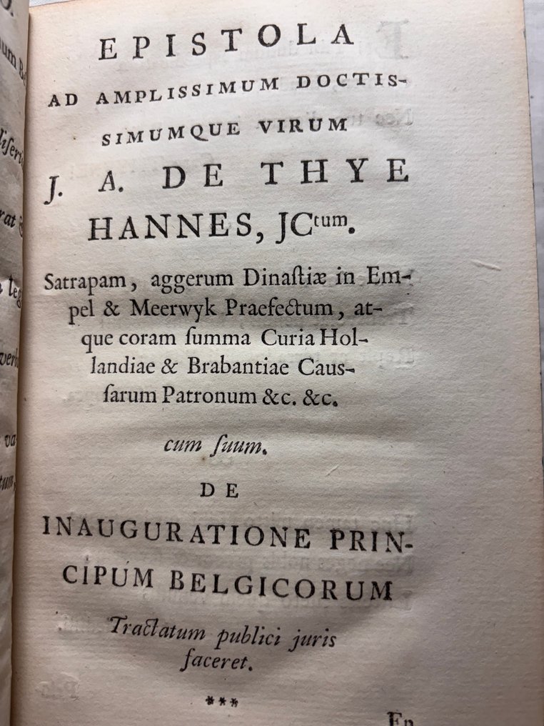 J. A. van Thye - Tractatus Juris Publici Foederati Belgii De Inauguratione Principum Belgicorum - 1767 #4.3