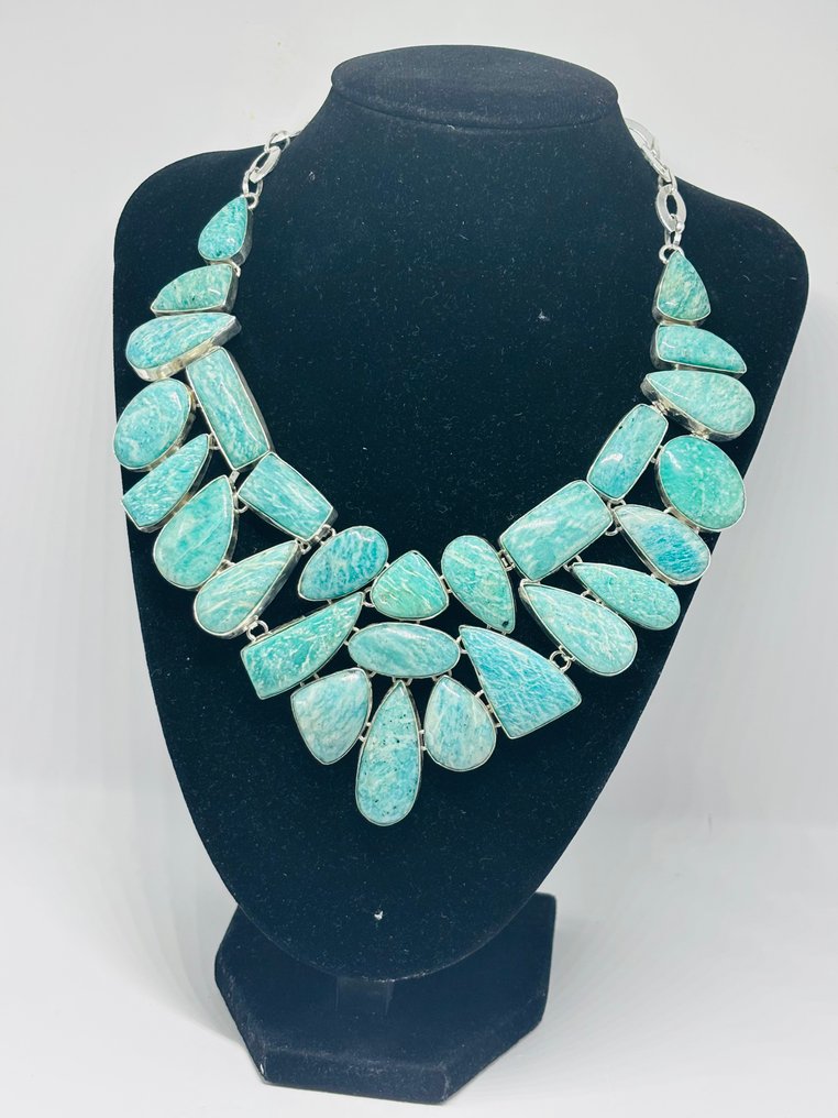 颈托 - 亚马逊石 AAA级 #1.0