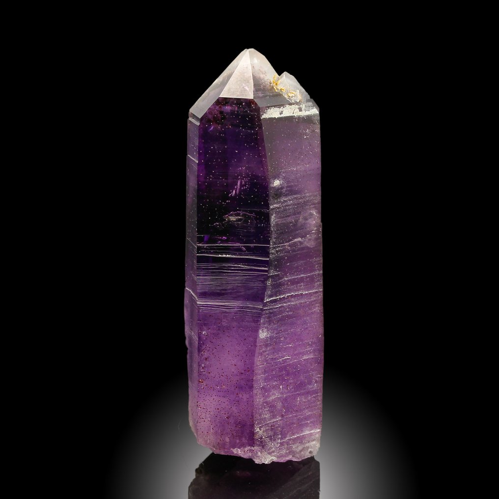 Masterpiece! Deep Purple Indygo SMOKY AMETHYST with Phantom Specimen - Height: 6.7 cm - Width: 2.2 cm- 41 g #1.0