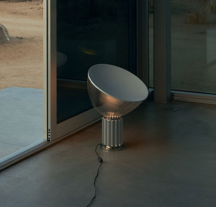 Flos - Achille and Pier Giacomo Castiglioni (1962) - 灯具 - Taccia 小银色 - 铝, 玻璃 #1.0