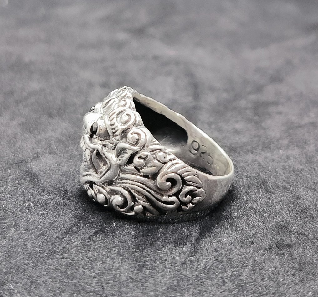 Ring met amulet - Indonesië Zilveren Barong Ring - Bali (Zonder Minimumprijs) #3.2