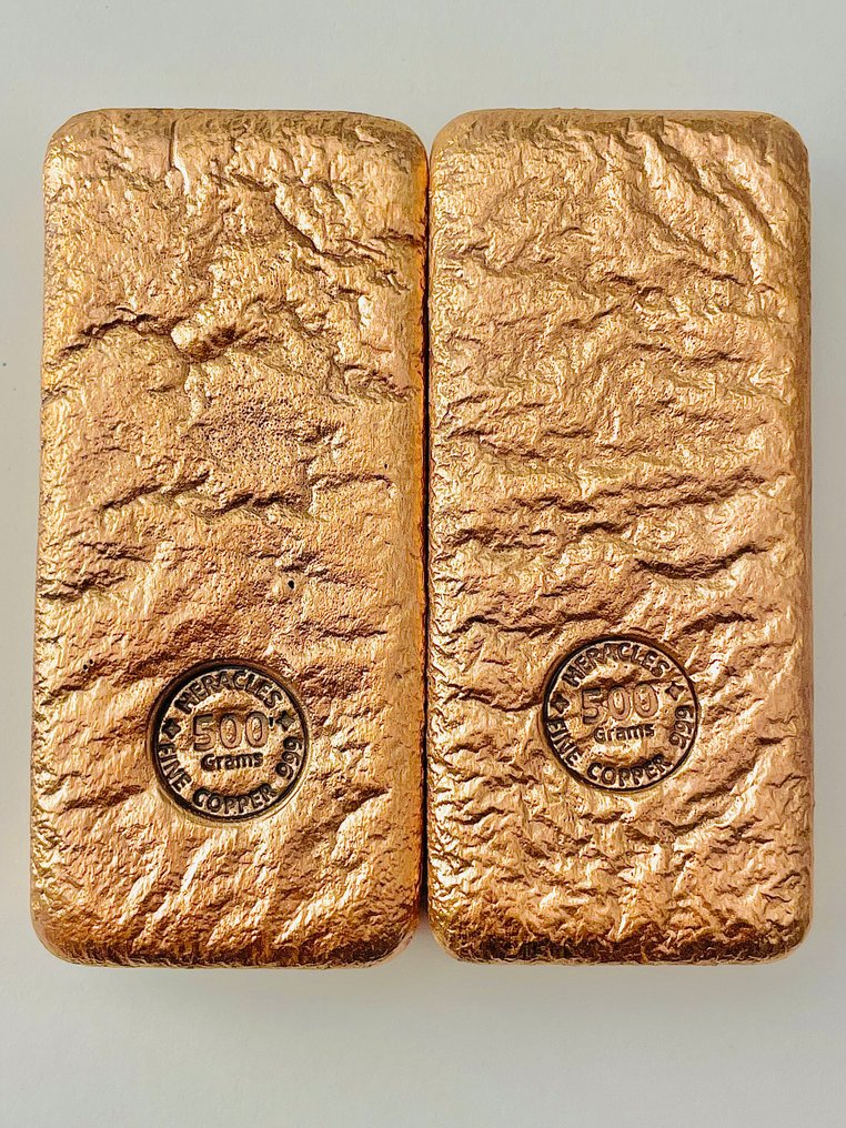 1 quilograma .999 - Copper - Fonderies Heracles - France - Selado e com certificado (Sem preço de reserva) #2.1