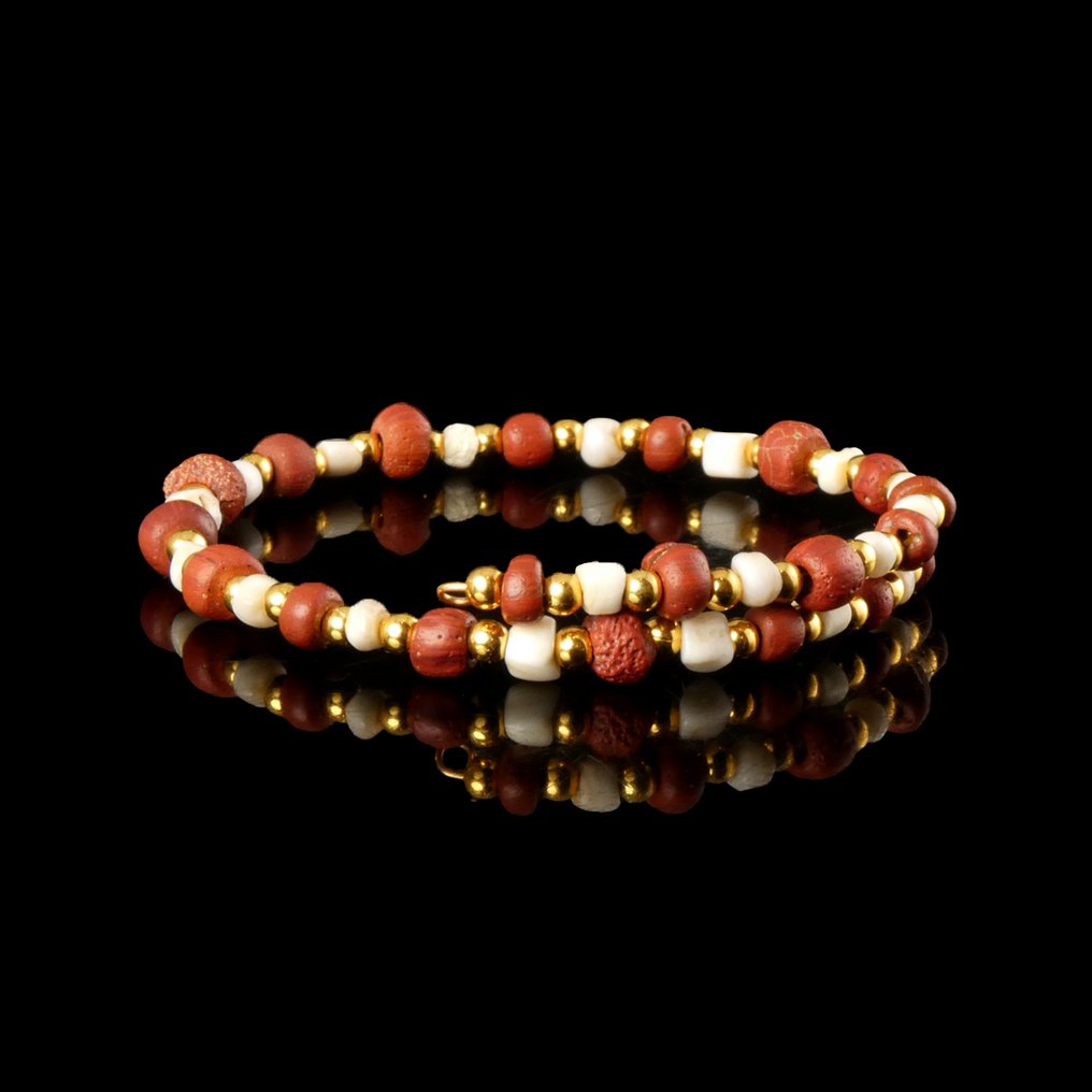 古罗马 项链和手链，配有罗马玻璃珠 #4.3