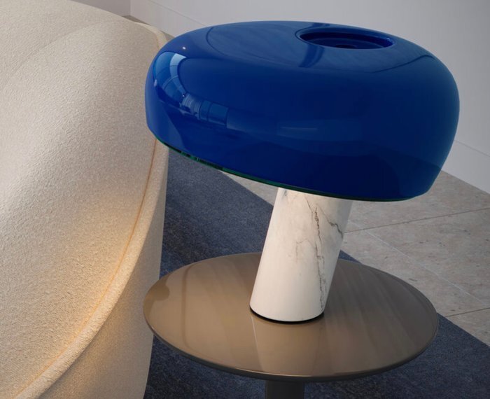 Flos - Achille and Pier Giacomo Castiglioni (1967) - 灯具 - Snoopy - Blu Navy - 金属, 大理石 #2.1