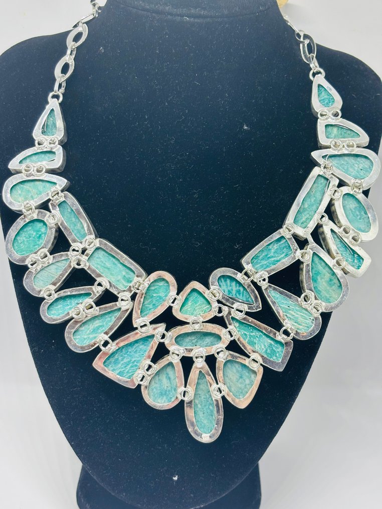 颈托 - 亚马逊石 AAA级 #4.3