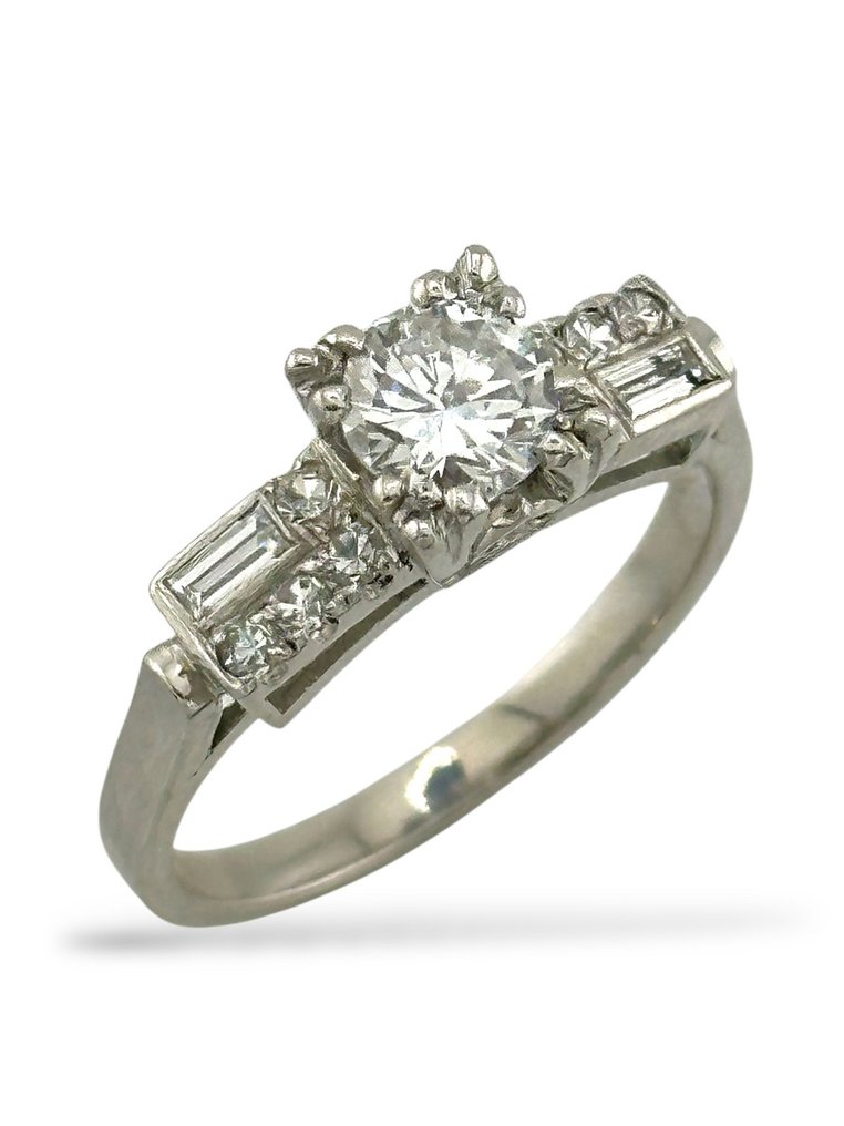 Δαχτυλίδι - 18 καράτια Λευκός χρυσός, Δαχτυλίδι από λευκόχρυσο 18K με διαμάντι 0,50 καρατίων. -  0.50ct. tw. Διαμάντι (Φυσικό)  #3.2