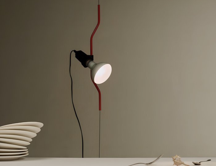 Flos - Achille Castiglioni and Pio Manzu (1971) - Φωτιστικό - Parentesi Dimmer - Κόκκινο - Χάλυβας #4.3